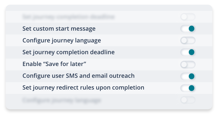 Journey Settings Table