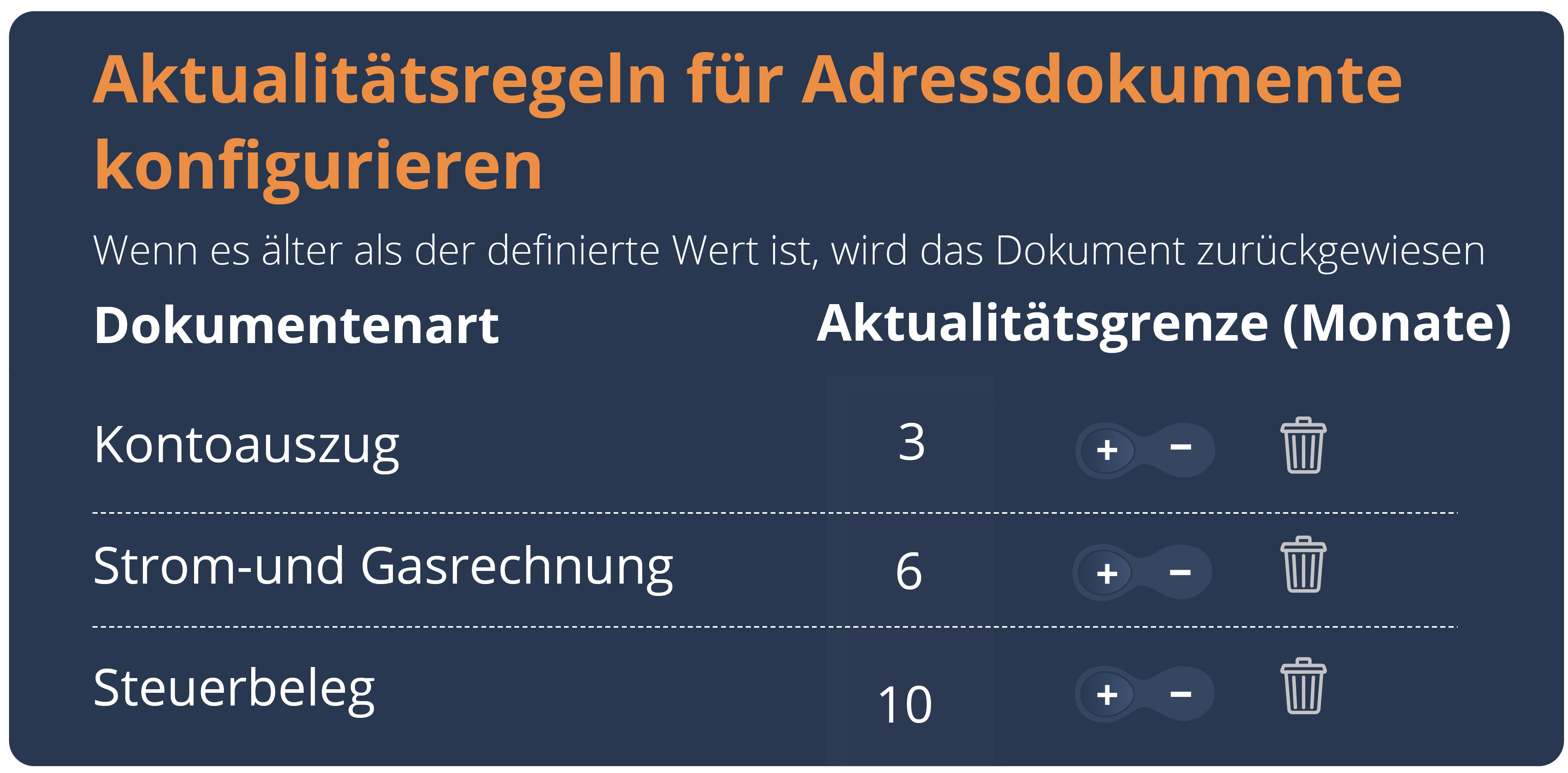 Configure address documents