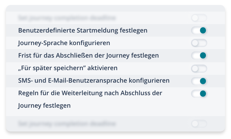 Journey Settings Table