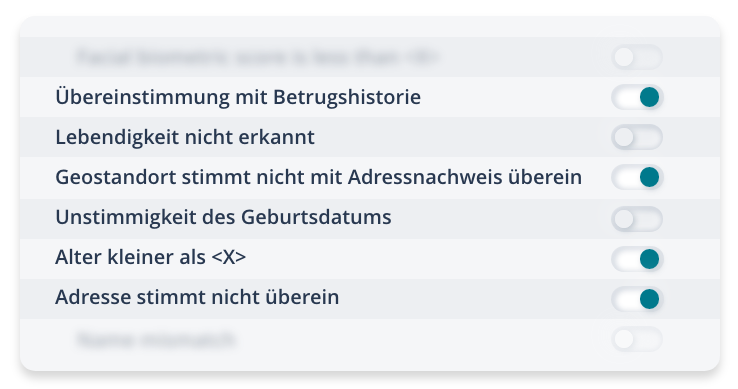 Score Settings Table